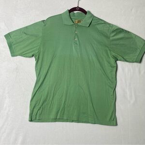Tricots St Raphael Green Short Sleeve Polo Size Medium